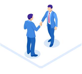 2 business man shaking hands